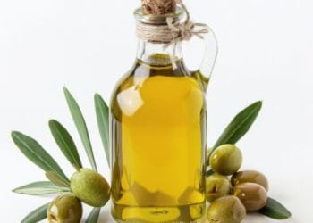 oil, olives, bottle